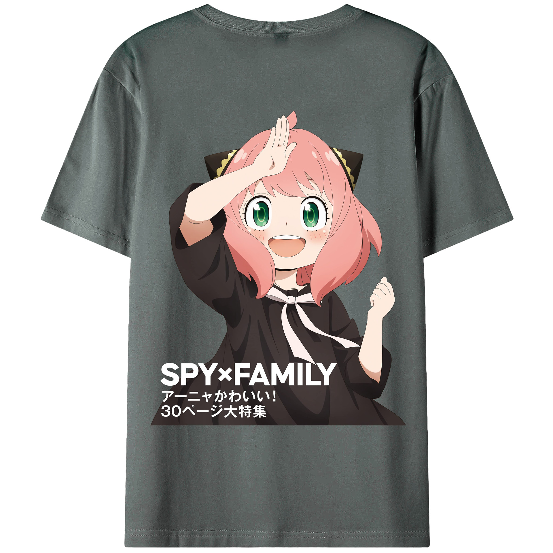 （画像用） SPY×FAMILY间谍家家酒 綿100％ メンズ半袖Tシャツ（バックプリント） 通気性